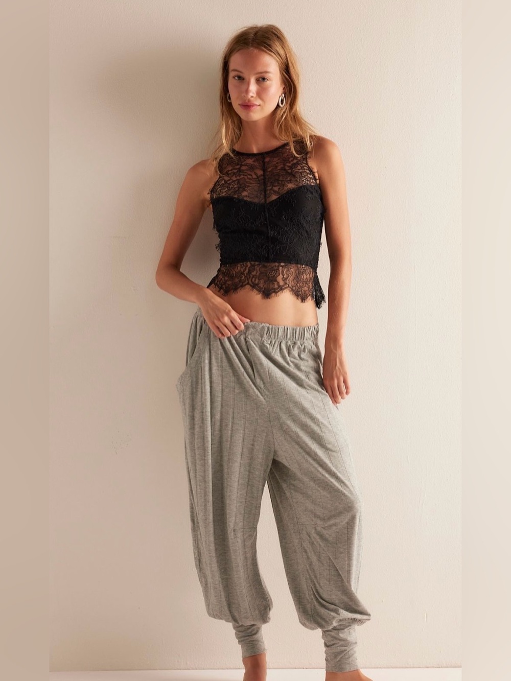 NWT FREE PEOPLE INTIMATELY EVERYDAY FEELING SOFT JOGGERS HEATHER GREY